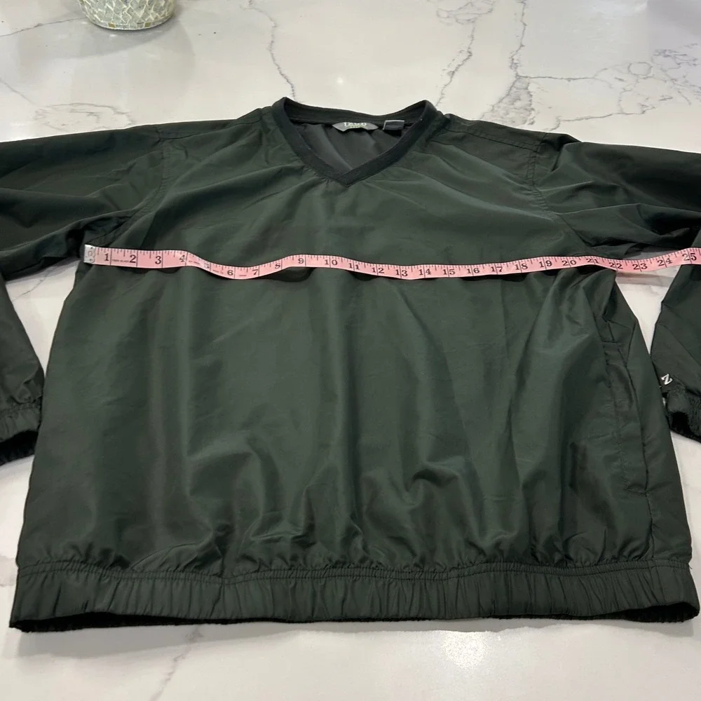 IZOD Golf Pullover Windbreaker Jacket Mens Medium V Neck‎ Long Sleeve